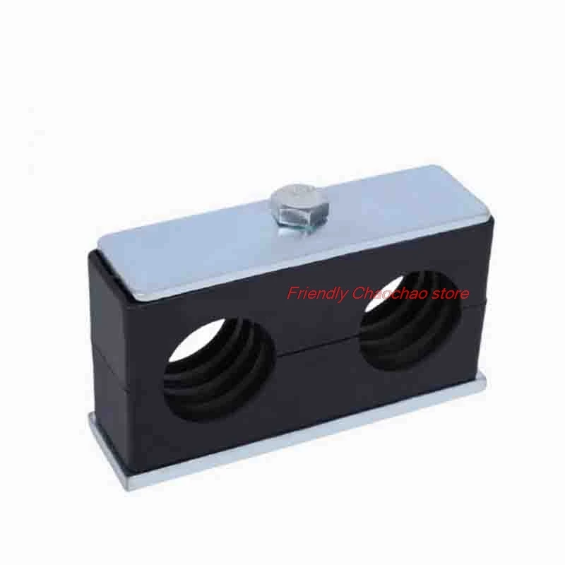 2PCS Black Plastic Pipe Bolted Clips 6-35mm Diameter Tube Clamp Fastener Kit for Home Improvement