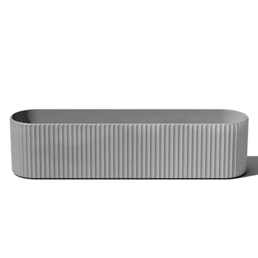 

Demi Series Window Box Planter for Windowsill/Balcony Plastic-Stone Composite Material Gray Durable Weather-Resistant Modern De