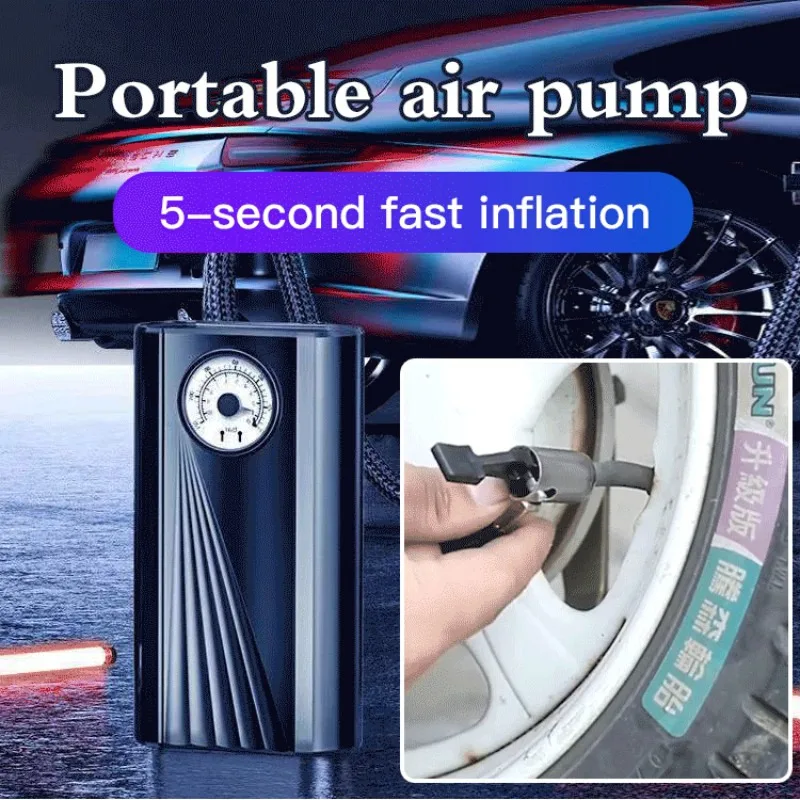 

Portable Car Air Pump Electric Car Tire Inflator for Cars Bikes Motorcycles Emergency Use Fast Inflation
