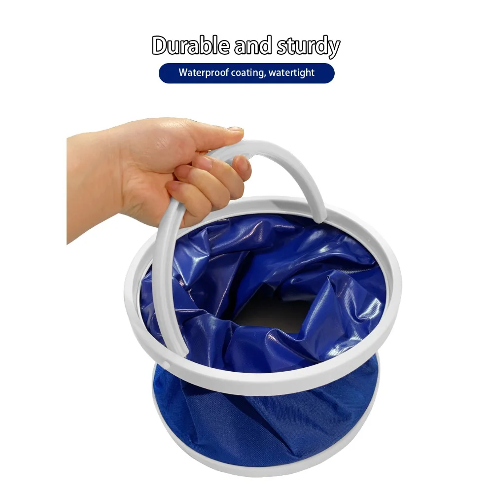 Car Portable Folding Bucket Multi-functional Thickened Folding Bucket Folding Outdoor Bucket Camping Supplie for Car Accessories