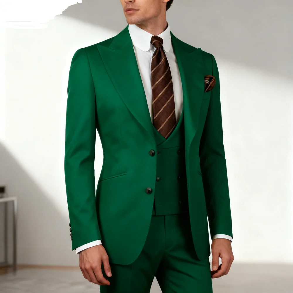 

Men's 3 Piece Solid White Tuxedo Jacket with Lapel And Pocket for Birthday Wedding Office Work Jacket