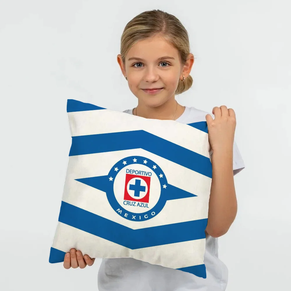 Cushion Cover Pillow Cover Pillowcase Cover for Pillow Fundas De Cojines Cruz Azul Football Cushion Covers Living Room Home Sofa