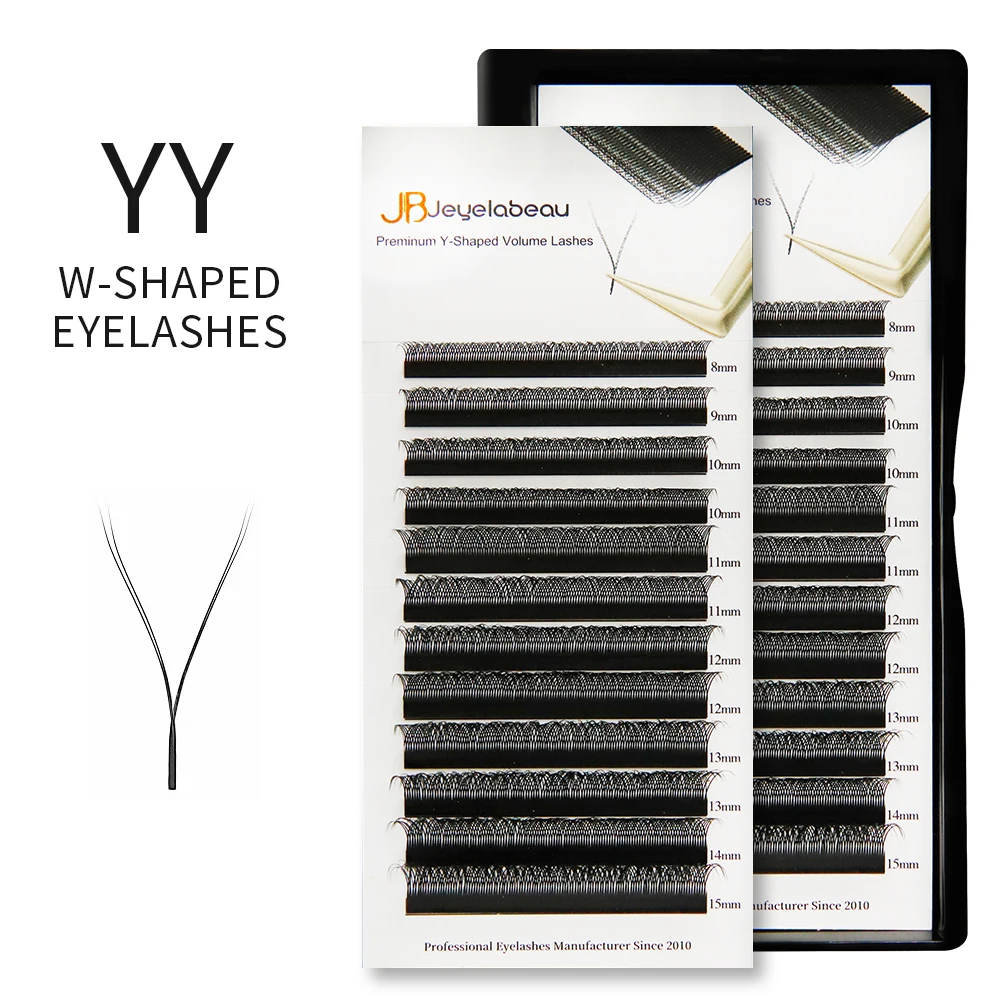 JB Jeyelabeau W-vormige wimperextensions 3D/4D/5D nepwimpers 6D/8D Faux Mink Bloom wimpers voorgemaakte volume waaiertjes C/D 0.07
