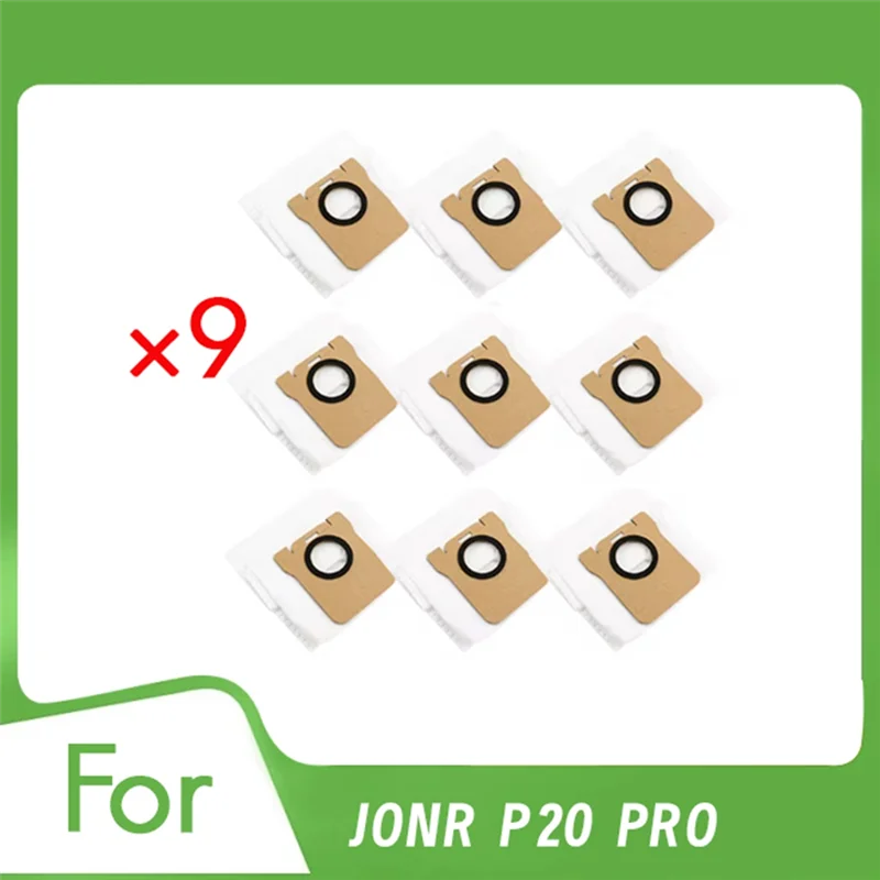 ABXH 9-delige stofzak voor JONR P20 PRO Veegmachineaccessoires Langdurige reserveaccessoires Ultra duurzame accessoires