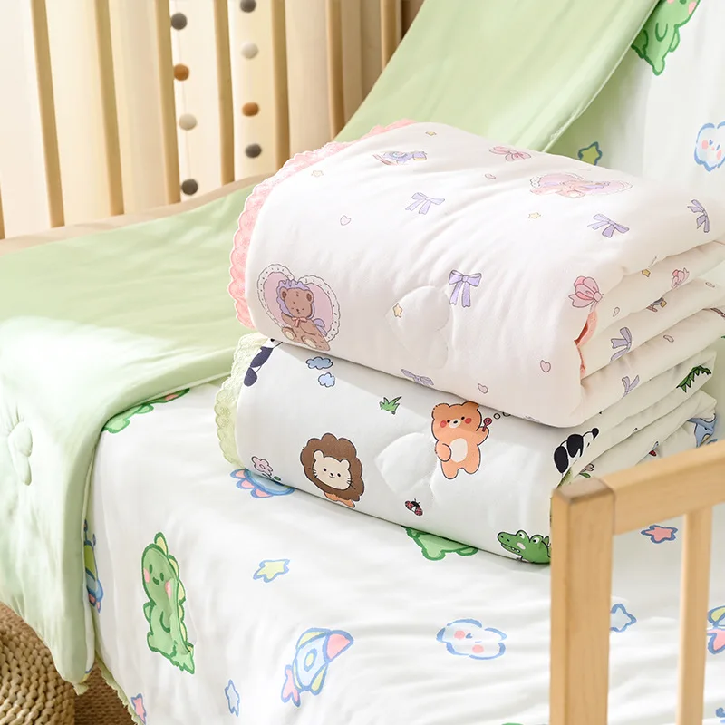 Category A Children's Summer Quilt Kindergarten Special Air-conditioning Quilt Students Baby Washable Summer Blankets