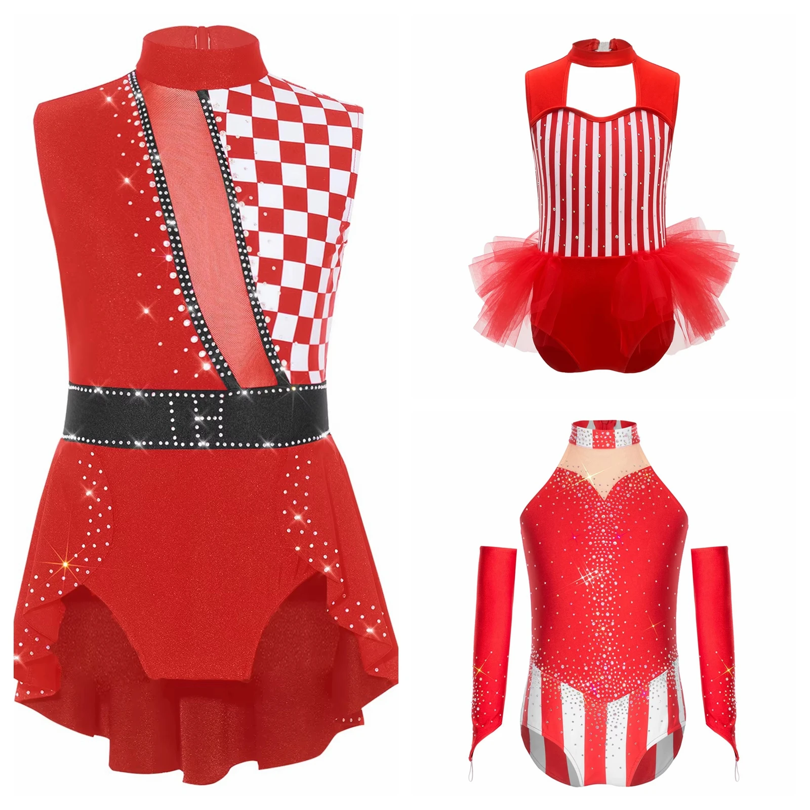 Children Girl Circus Clown Sleeveless Dance Leotard Ringmaster Fancy Dress Magician Jumpsuit Halloween Drama Performance Costume