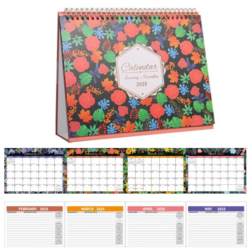 Monthly Organizer for Desk 2025 Desk Calendar with Standing Design 12 Months Planner for Office Classroom Thick Paper