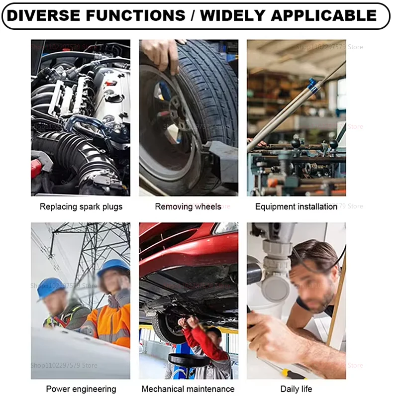 3/8 بوصة محرك انقر مفتاح العزم 19-110N.m مربع محرك اسئلة وجع إصلاح المفك مفتاح أدوات يدوية مع صندوق أداة إصلاح