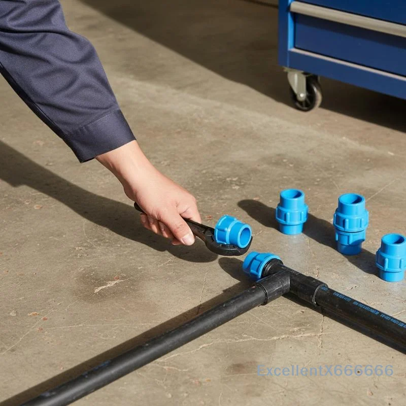 Long Lasting Pipe Special Wrench 50mm Fast Connecting PVC Tube Valve Lock Nut Tool for Professional Plumber Use