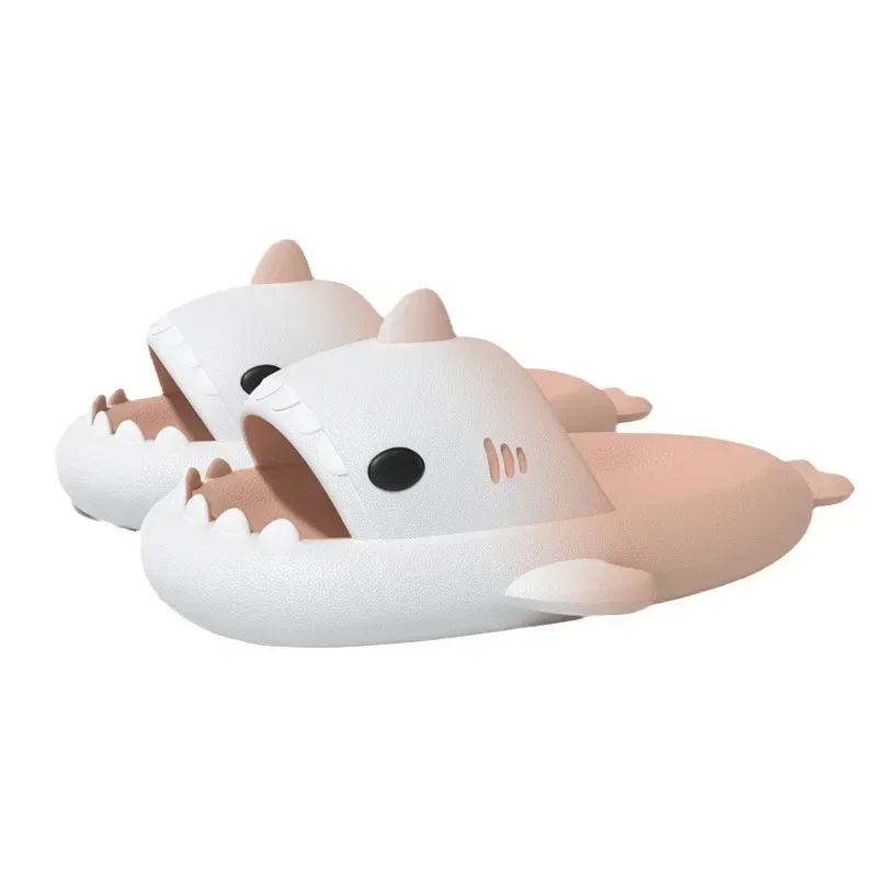 Men Shark Slippers Summer Women Slides Home Bathroom Flip Flops Couples Soft Anti-Skid Shoes Adults Outdoor Cute Beach Sandals
