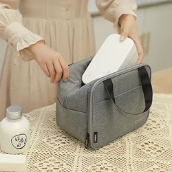 Portable Thermal Lunch Bag Food Box Durable Waterproof Office Cooler Lunch Box Ice Insulated Case Camping Oxford Dinner Bag