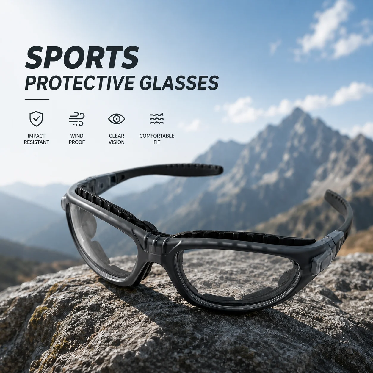 Schaumstoffgedichtete, wind- und staubdichte Schutzbrille, Unisex-Fahrradbrille für den Außenbereich, lindert das Trockeneinlaufen der Augen