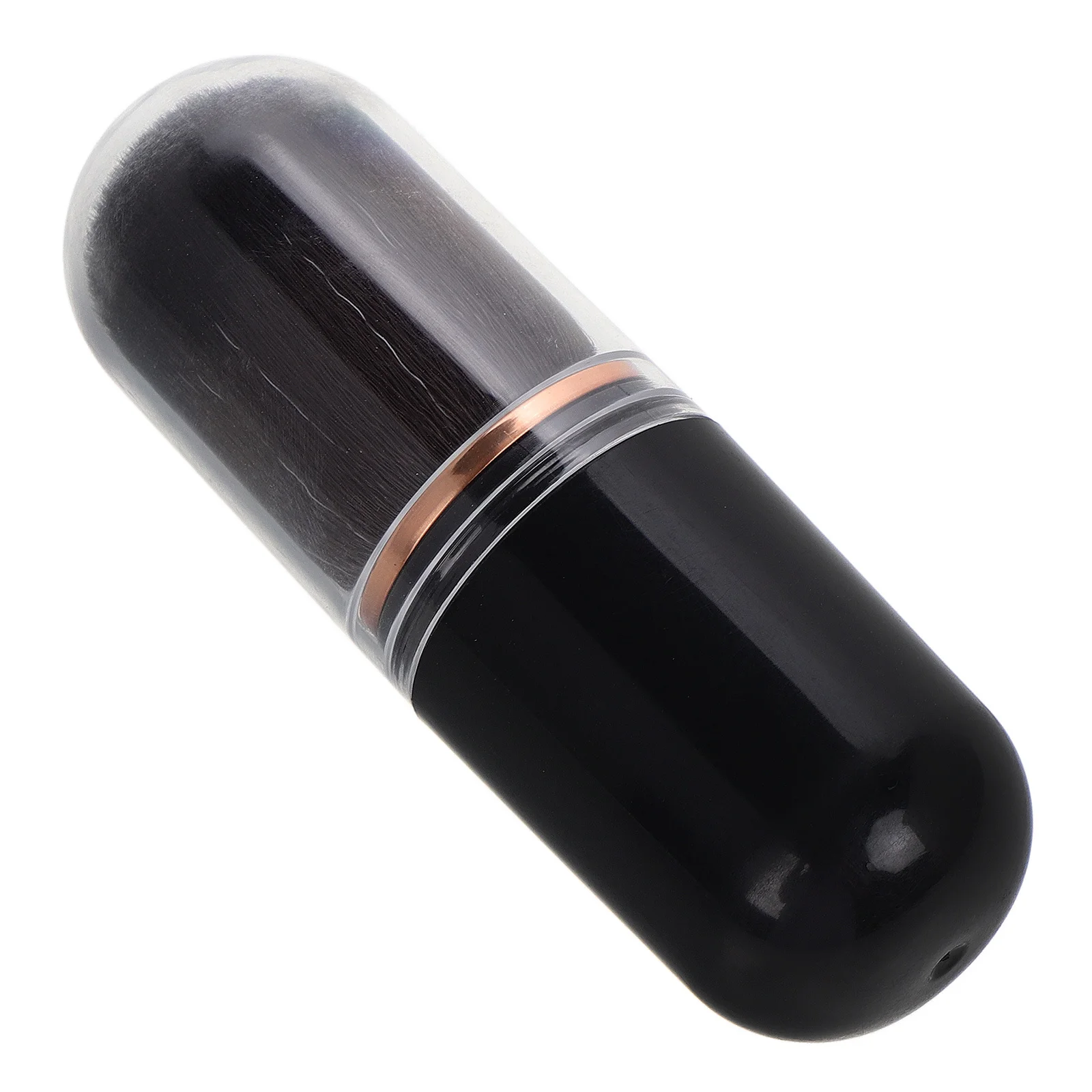 ミニ格納式メイクブラシ チークとハイライター用 旅行に便利な小さなブラシ 頬用 スムーズな仕上がり 軽量ケース