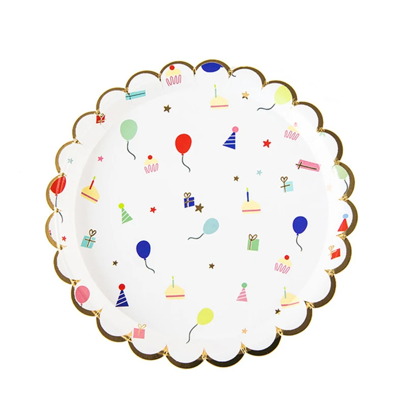Christmas Theme Party Decoration Kids Paper Napkins Plates Cups Gold Foil Disposable Tableware Wedding Birthday Party Decorative