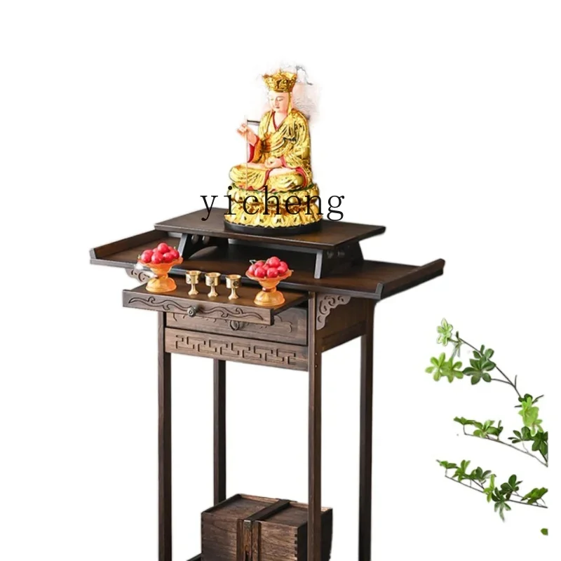 Altar Incense Burner Table Household Buddha Statue Ladder God of Wealth Holder Small Buddha Niche