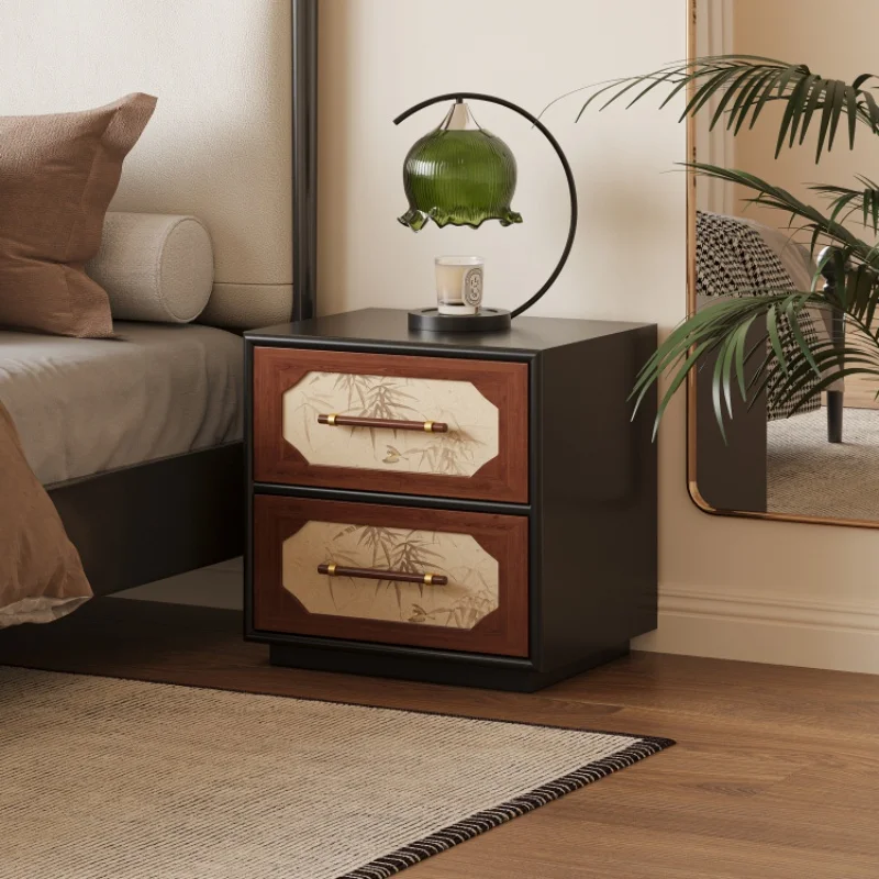 طاولة بجانب السرير من الخشب الصلب، منضدة متينة، أثاث غرفة نوم مصنوع يدويًا، حامل ليلي يدوم طويلاً، ديكور داخلي للمنزل #3