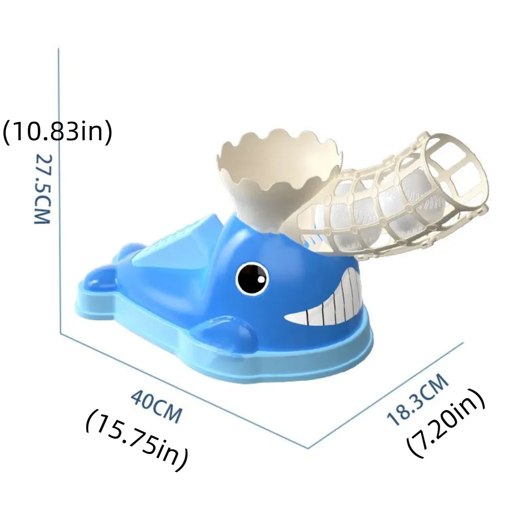 1 Set Whale Baseball Launcher Spielzeug Cartoon mit 3 Bällen Kinder Baseball Trainer Spielzeug Eltern-Kind-Sportspiele