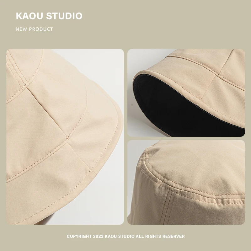 Double-sided bucket hat women's summer sunscreen sun hat big brim sun hat