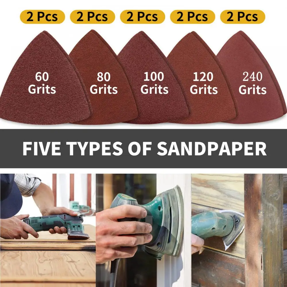 

Oscillating Tool Detail Sanding Pads Kit With Sanding Pads Sandpaper, For Wood/Plaster Other Polish Sanding