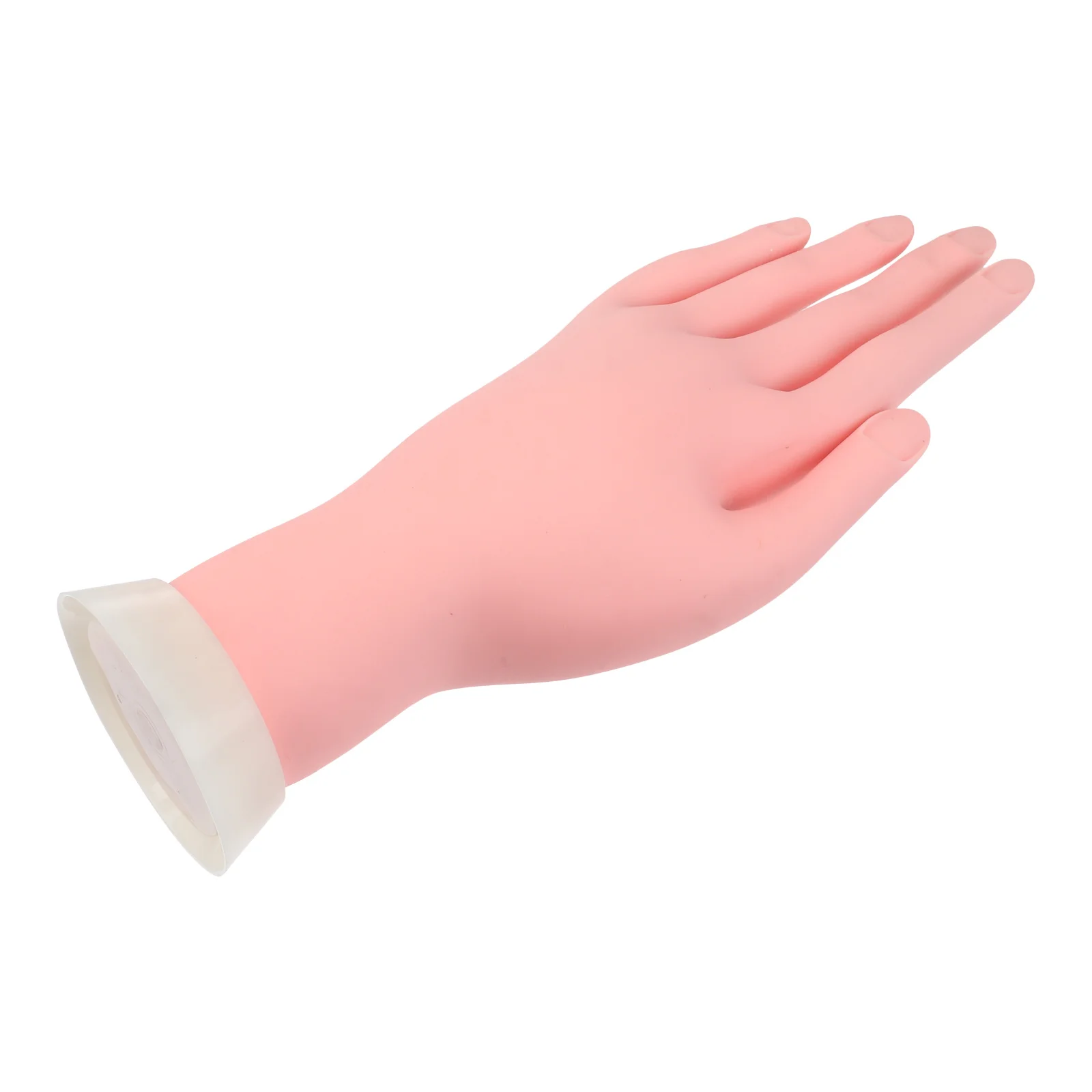 

Nail Art Practice Hand Bendable Fingers Manicure Training Tool White Stand High Simulation Portable Easy Operate