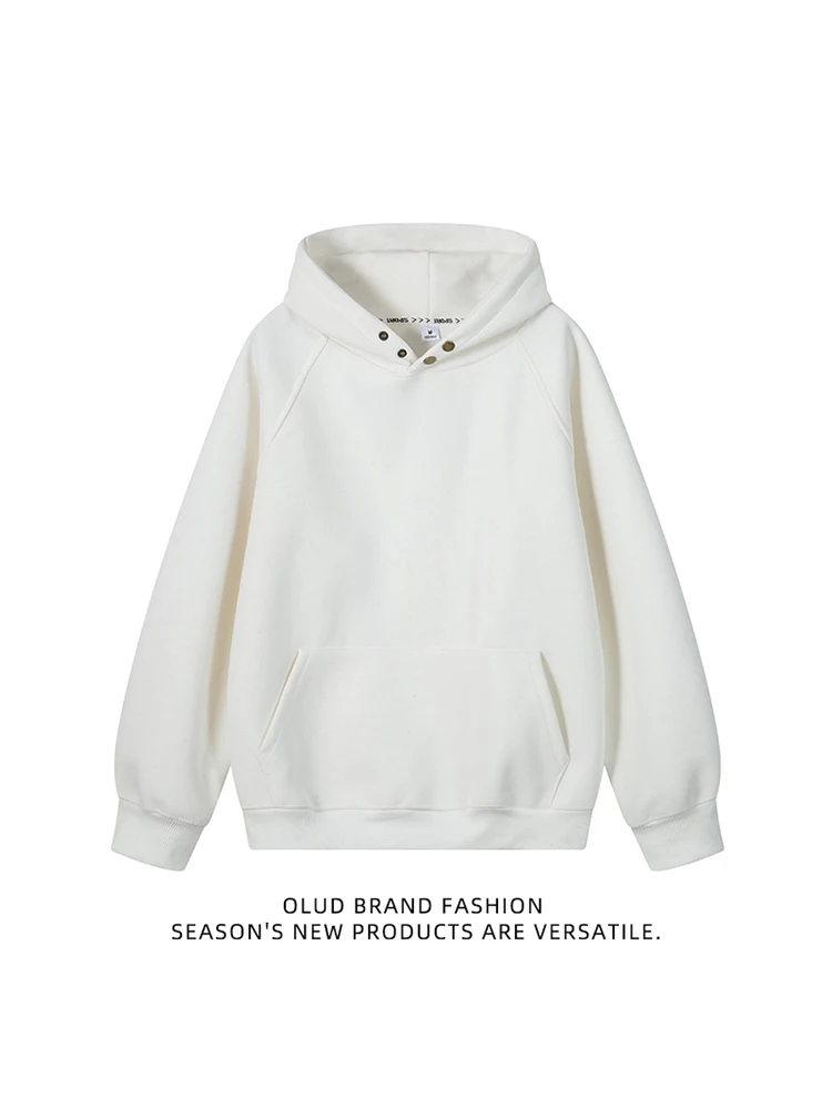 

Мужская толстовка-куртка American Sle Heavyweight на осень-зиму, модная, с флисовой подкладкой, белая, на молнии, в стиле Cleanfit