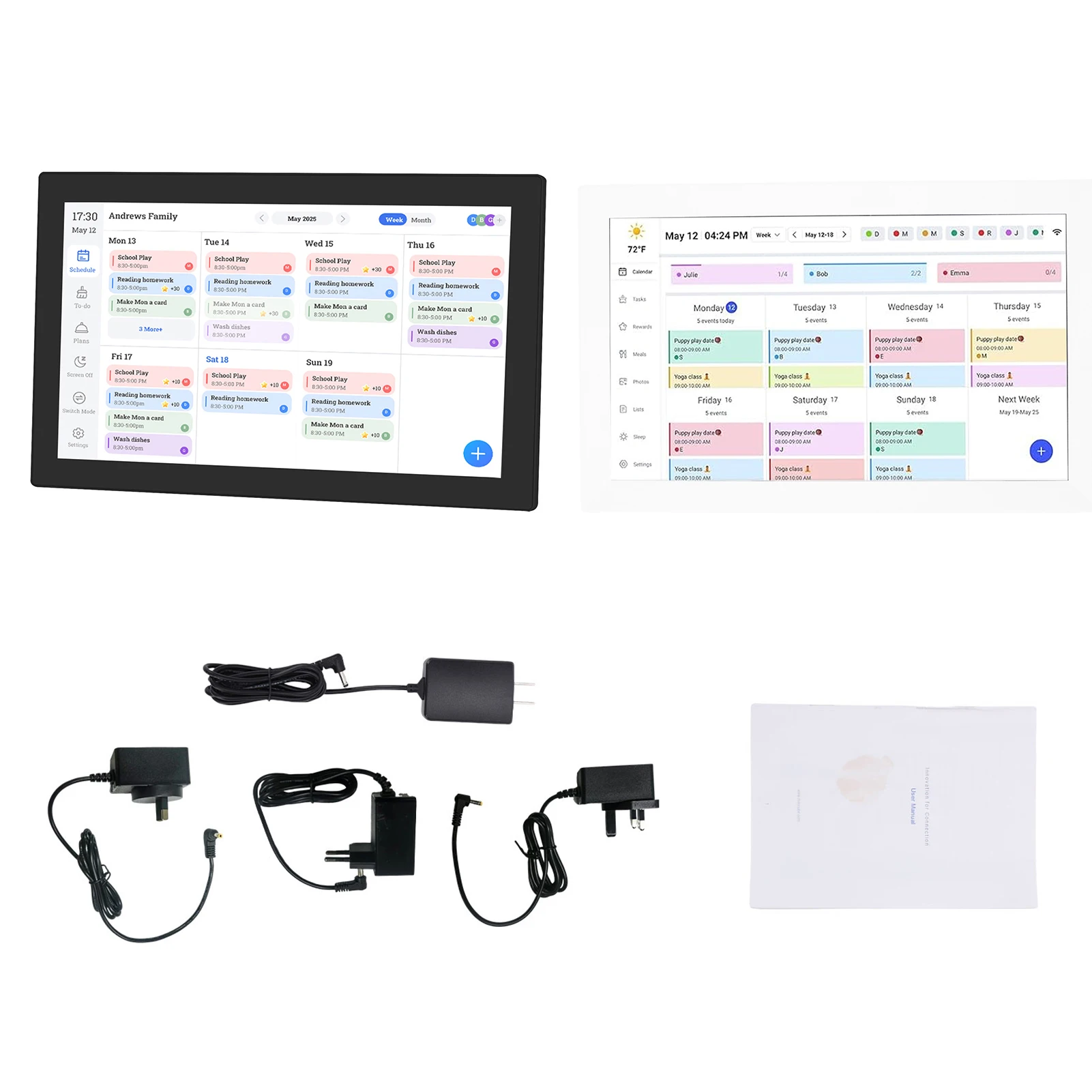 

Digital Calendar Planner Chore Chart 15.6-inch 1080P Full HD Touch Screen Wall Desk Mount for Scheduling Smart Family Planner