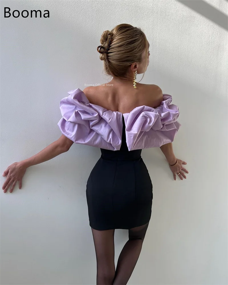 Booma بسيط قبالة الكتف فساتين سهرة صغيرة حورية البحر رداء حفلات رسمية للنساء أنيقة مطوي فستان حفلات تخصيص 2025