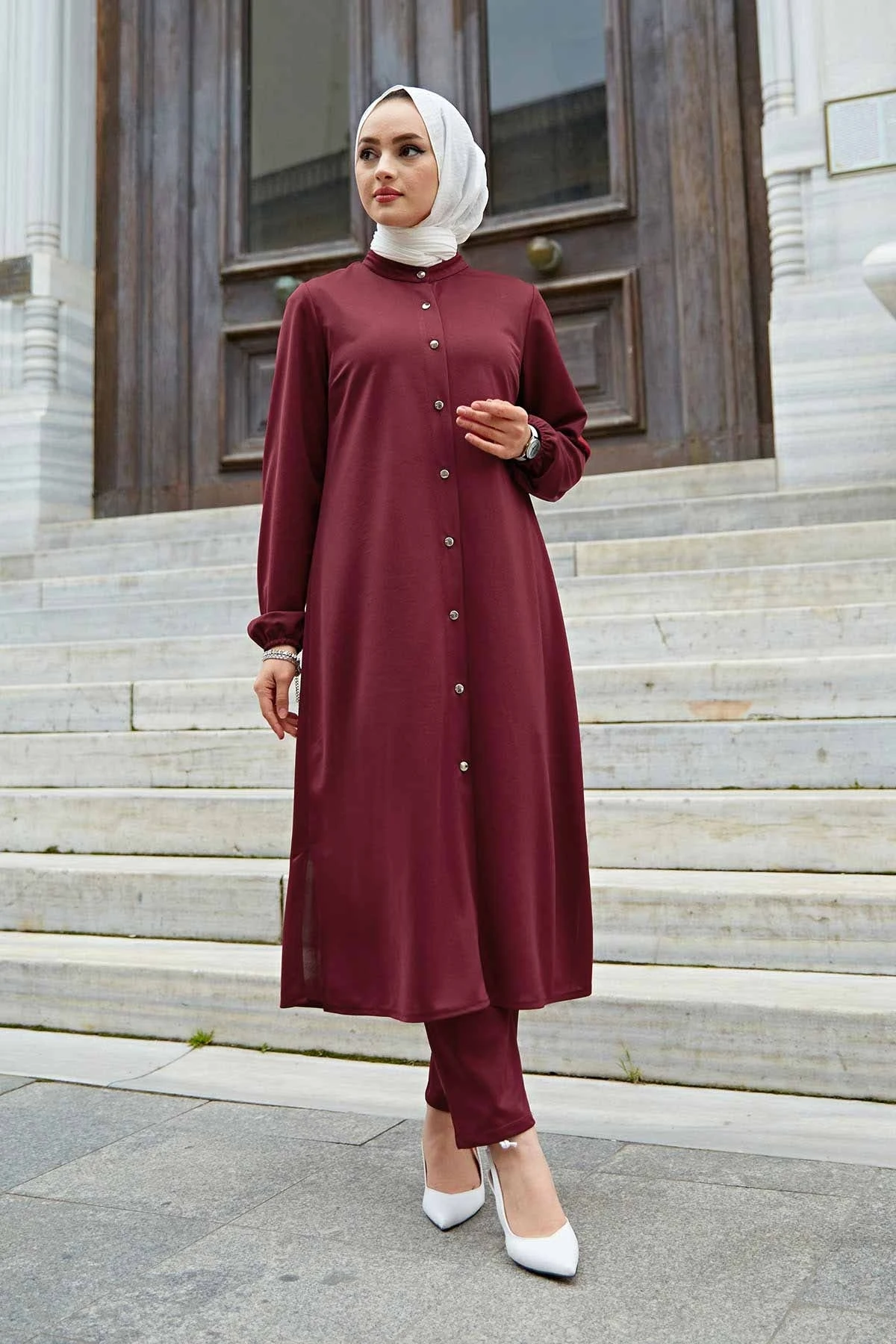 Women's Classic Dual Suit Bottom Top Muslim fashion Muslim dress hijab dress Muslim üstleri women suit dress Turkey