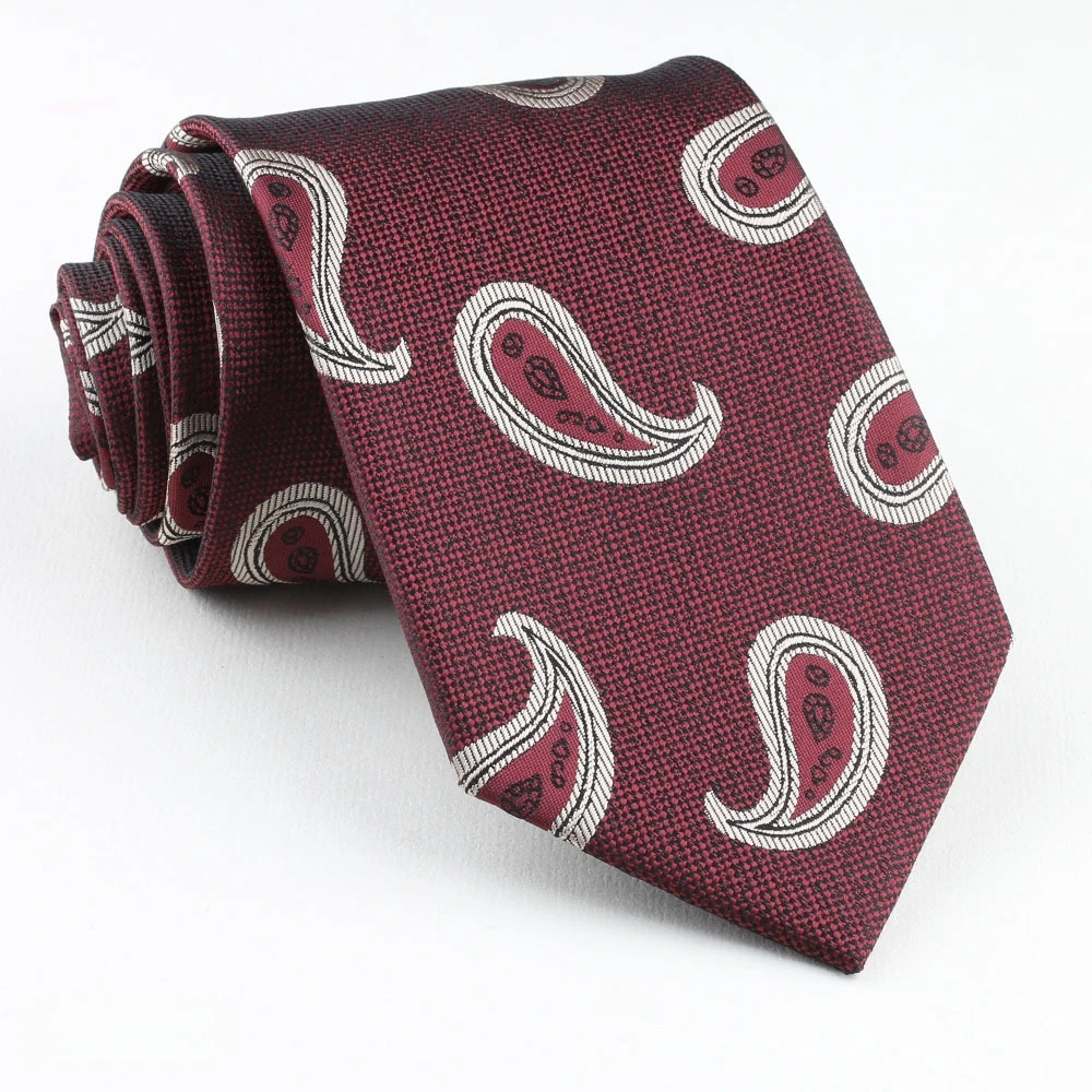 ربطة عنق كلاسيكية للرجال والنساء ملونة 8 سم من البوليستر بيزلي لحفلات الزفاف الرسمية وإكسسوارات ربطة العنق هدية