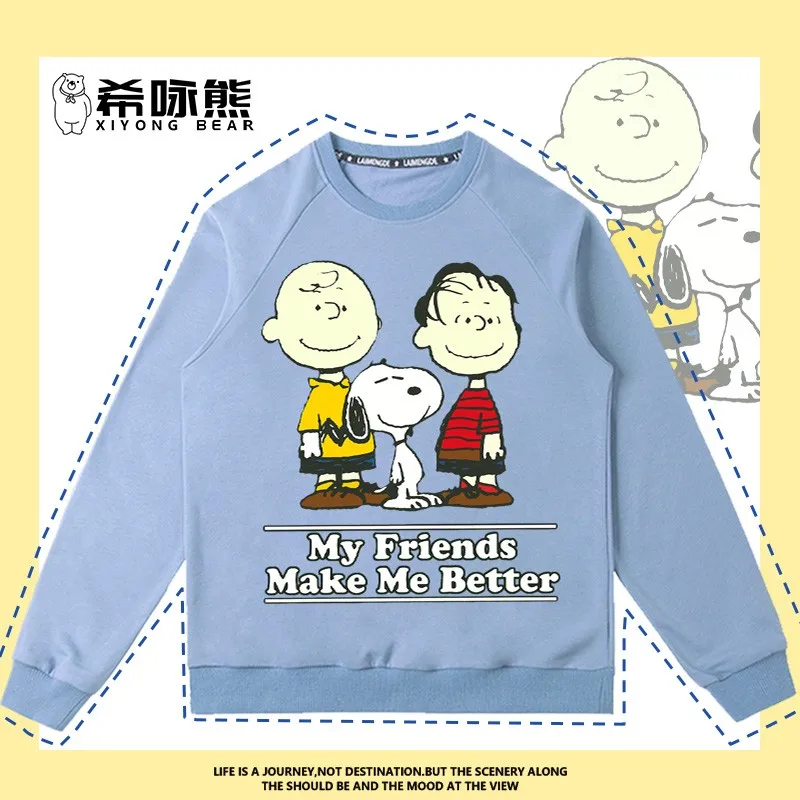 Snoopy Hoodie Men 2024 New Coat All Match Animation Surrounding Boys Loose Clothes Tide