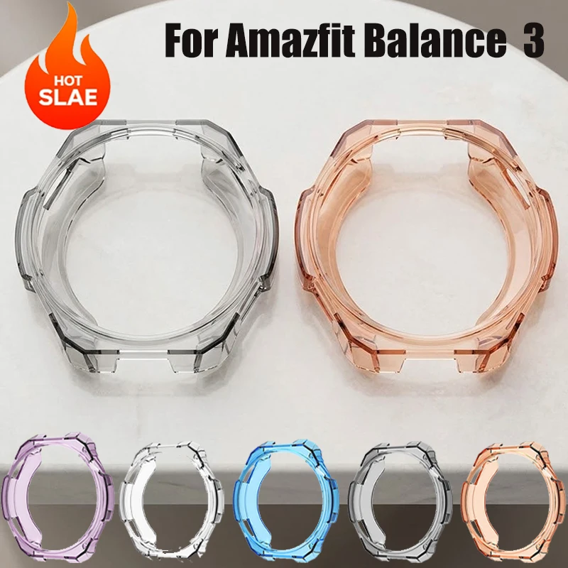 Soft TPU Cover Watch Case for Huami Amazfit Balance 3 Without Film for Amazfit Balance 3 Protector Bumper Accessories