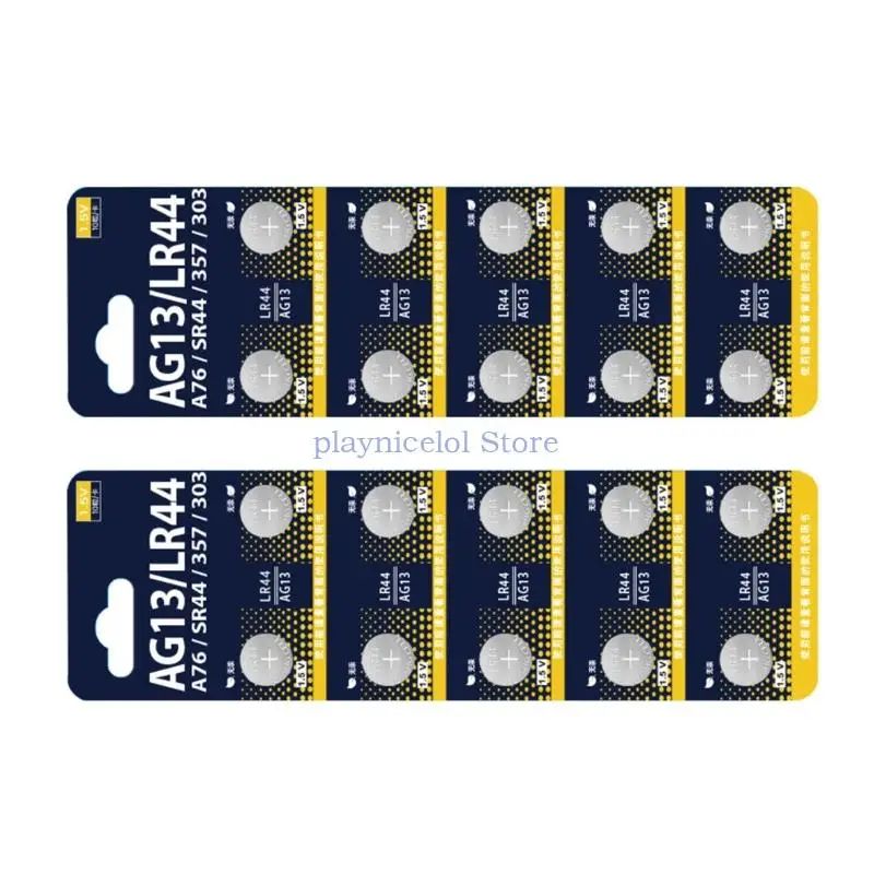 Pack of 10pc/20pc AG13/L1154/LR44 Batteries Button Cell Battery for Long Terms Power for Watches Key Fob Power Supplies