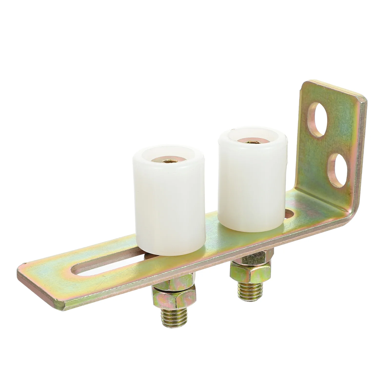 

Dual Nylon Slide Gate Guide Rollers L Post Bracket Durable Gate Assembly Support Garden Fence Roller Sliding Door Track Wheel