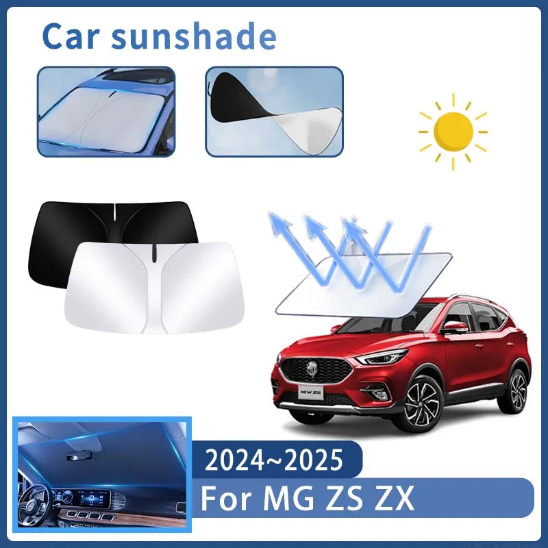 

Foldable Car Sun Visor For MG ZS ZX 2024 2025 Front Windshield Sunshade Heat Insulation Summer Cooling Auto Accessories Tools