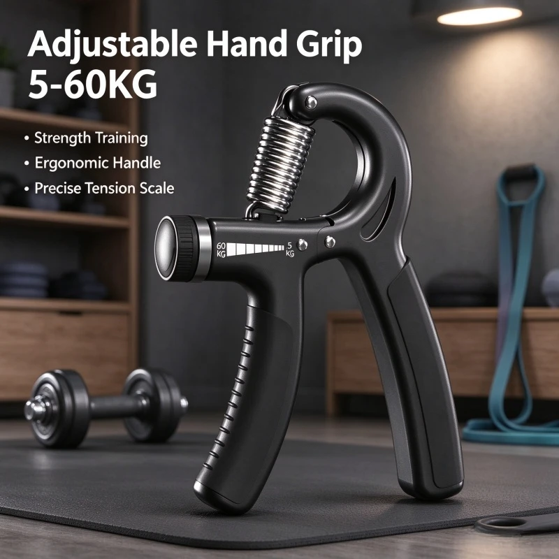 Stocking Stuffers 5‑60 Adjustable Grip Strength Hand Strengthener Wrist Expander,Home Gym Fitness Hand Exercise Device for Muscl