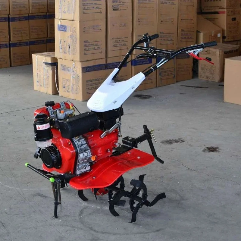 Four-wheel drive micro-tiller small direct connection to diesel cultivated land ditching agricultural use