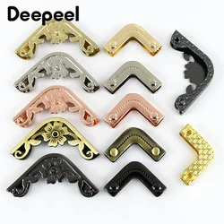 10/20P Deepeel 25/35mm Bag Corner Protector with Screws Metal Buckles Handbag Purse Decoration Edge Clip DIY Leather Accessories