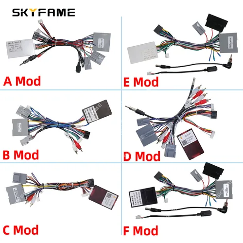 Imagen 1 del producto Adaptador de cableado de 16 pines para coche SKYFAME, decodificador Canbus, cable de alimentación de radio Android para Ford Raptor F150