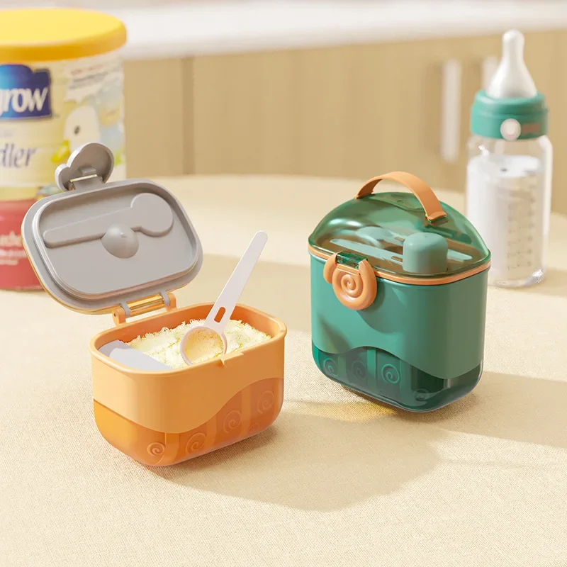 

Baby Milk Powder Box Portable Box Cartoon Infant Milk Powder Box Toddler Snack Container Sealing Box Cereal Storage Organizer