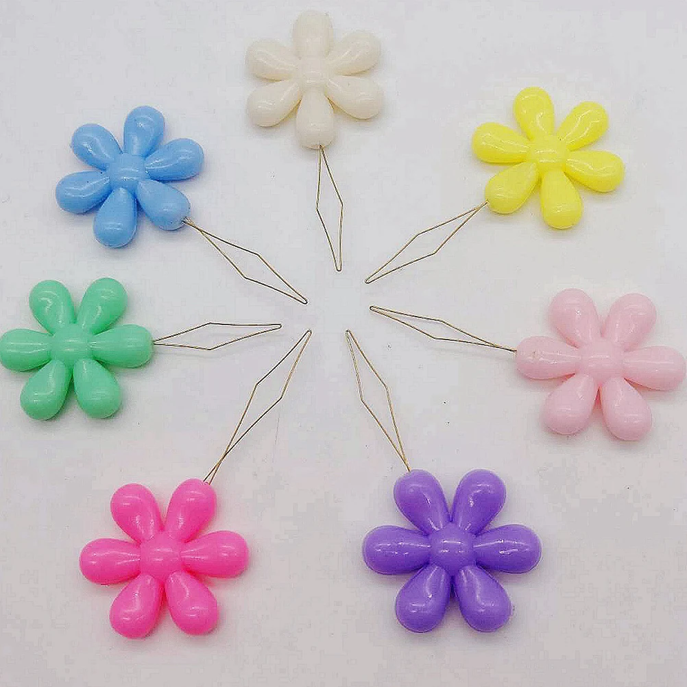 20Pcs Needle Threaders Flower Design Easy Threading Tool for Hand Machine Needles DIY Sewing Crafts Thread Maker Wire Loop