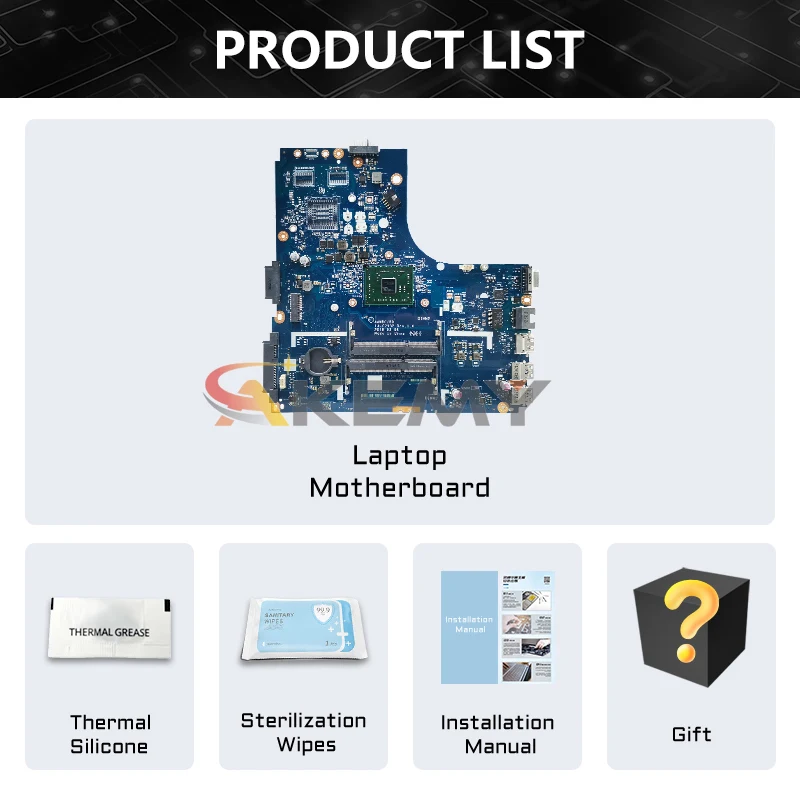 AKEMY LA-C293P اللوحة الأم للكمبيوتر المحمول لينوفو B41-35 5B20J 2280011   5B20J 2286311   اللوحة الرئيسية للكمبيوتر المحمول E1-