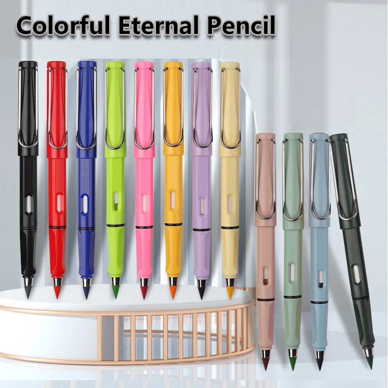 

Colorful Eternal Pencils Continuously Drawing Infinite Pencil Art Supplies School Student Stationery Children's Painting Brush