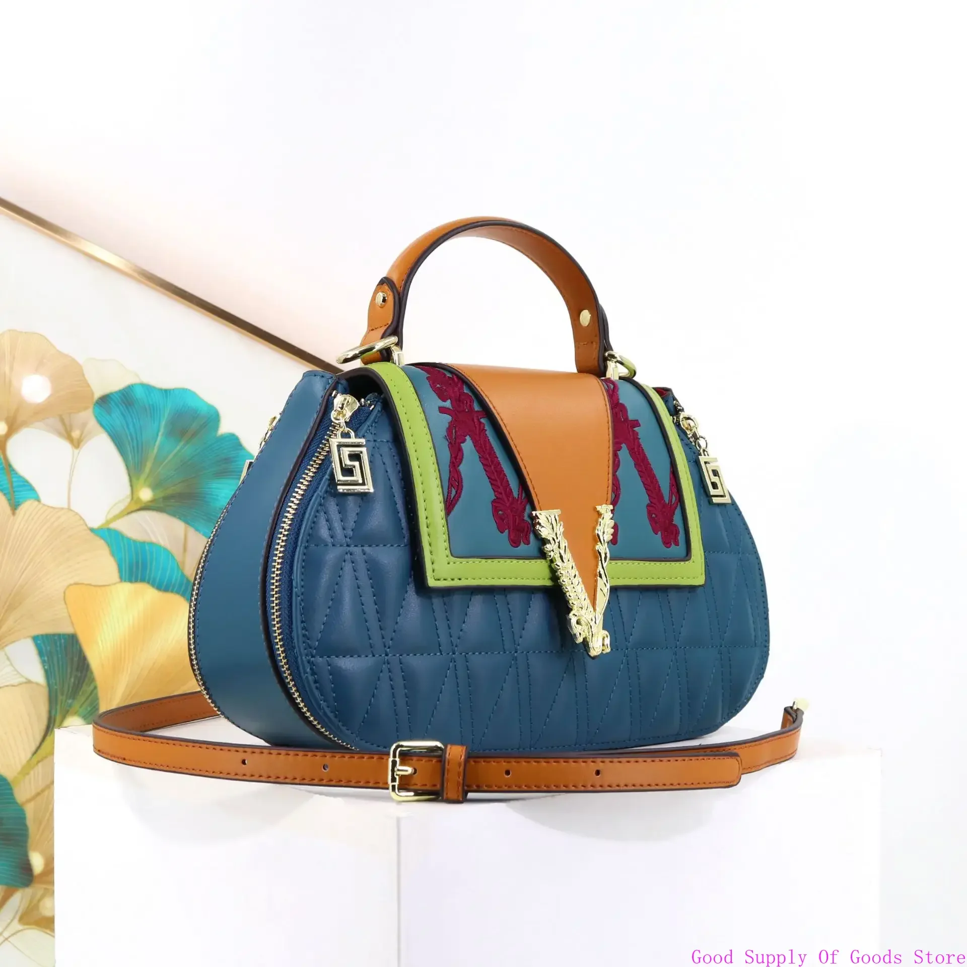 Luxus V Damen Leder Handtasche frauen Tasche Weibliche Schulter Tasche Diamanten Umhängetasche Luxus Handtaschen Frauen Stickerei Taschen