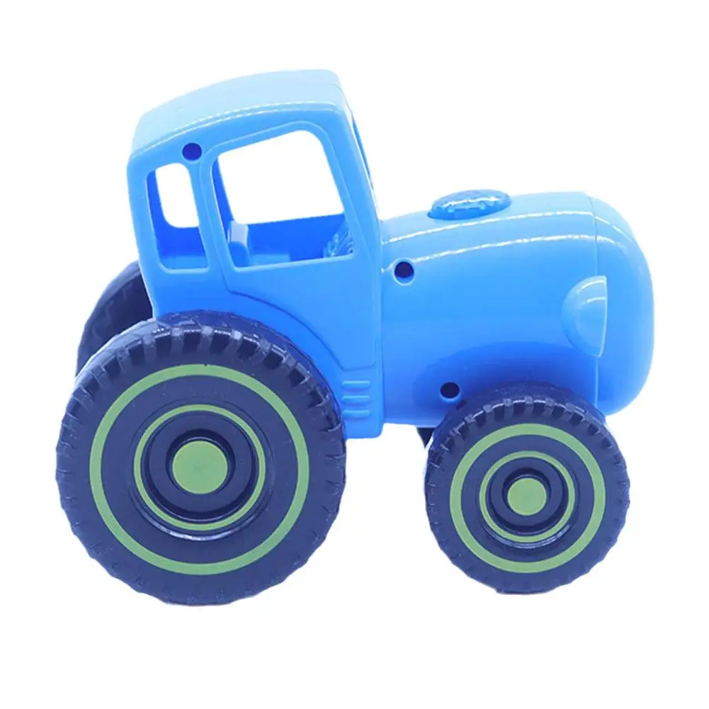 Petite voiture bleue Mini jouets fermier bleu tracteur modèle de voiture apprentissage précoce tirer fil modèle de voiture jouet pour enfants 1/2/3/4/5 pièces