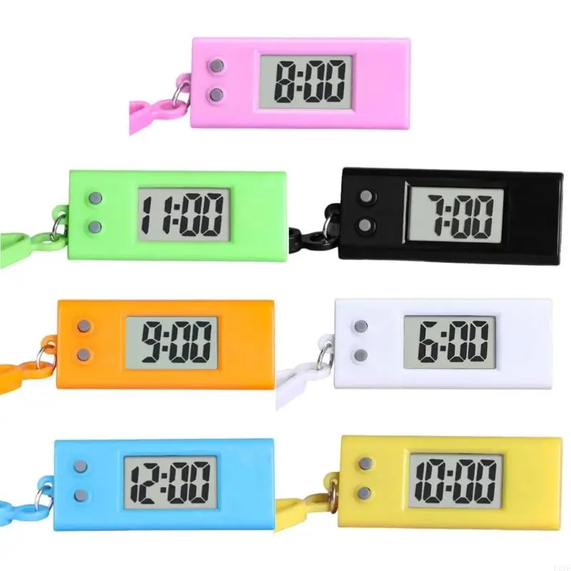 L21E Stylish Electronic Watch Keychain Digital Clock for Students and Professionals