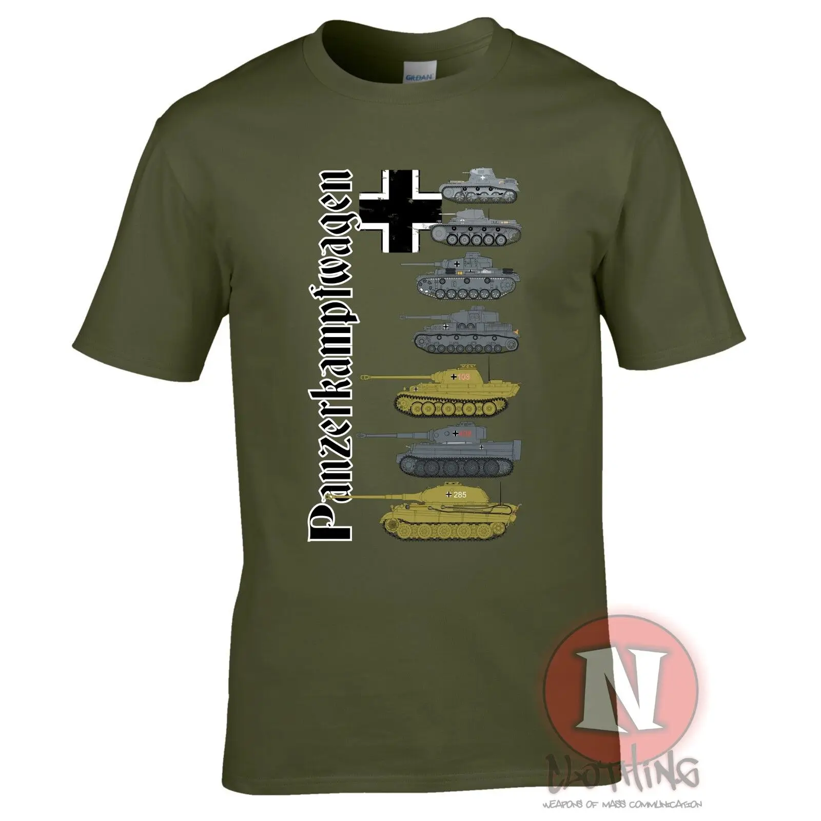 Wehrmacht Panzer WWII German Military Tanks Armour T Shirt. New 100% Cotton Short Sleeve O-Neck T-shirt Casual Mens Top