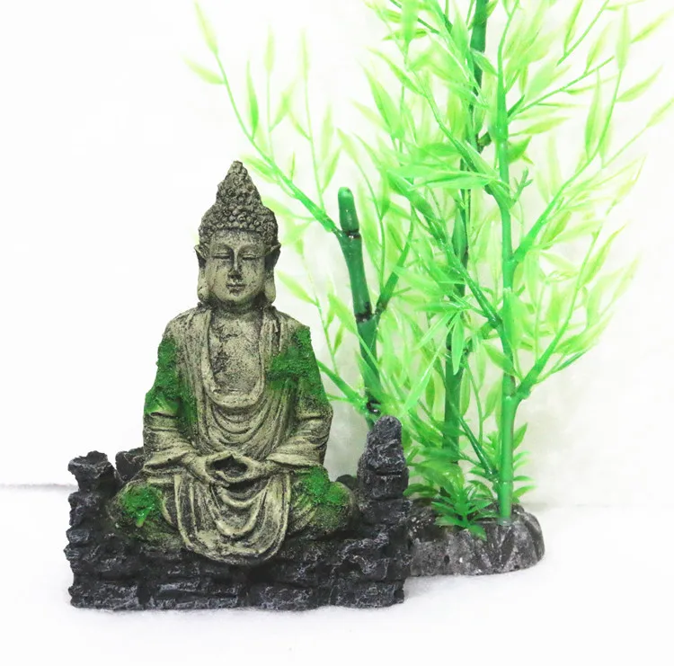 Aquarium Buddha Statue Decorations - Aquarium Decor Ornament Fish Tank Buddha Statue Decoration