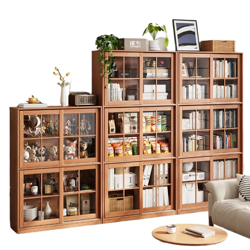 

glass sliding door bookshelf display cabi net against the wall bo okcase livin g room log c abinet