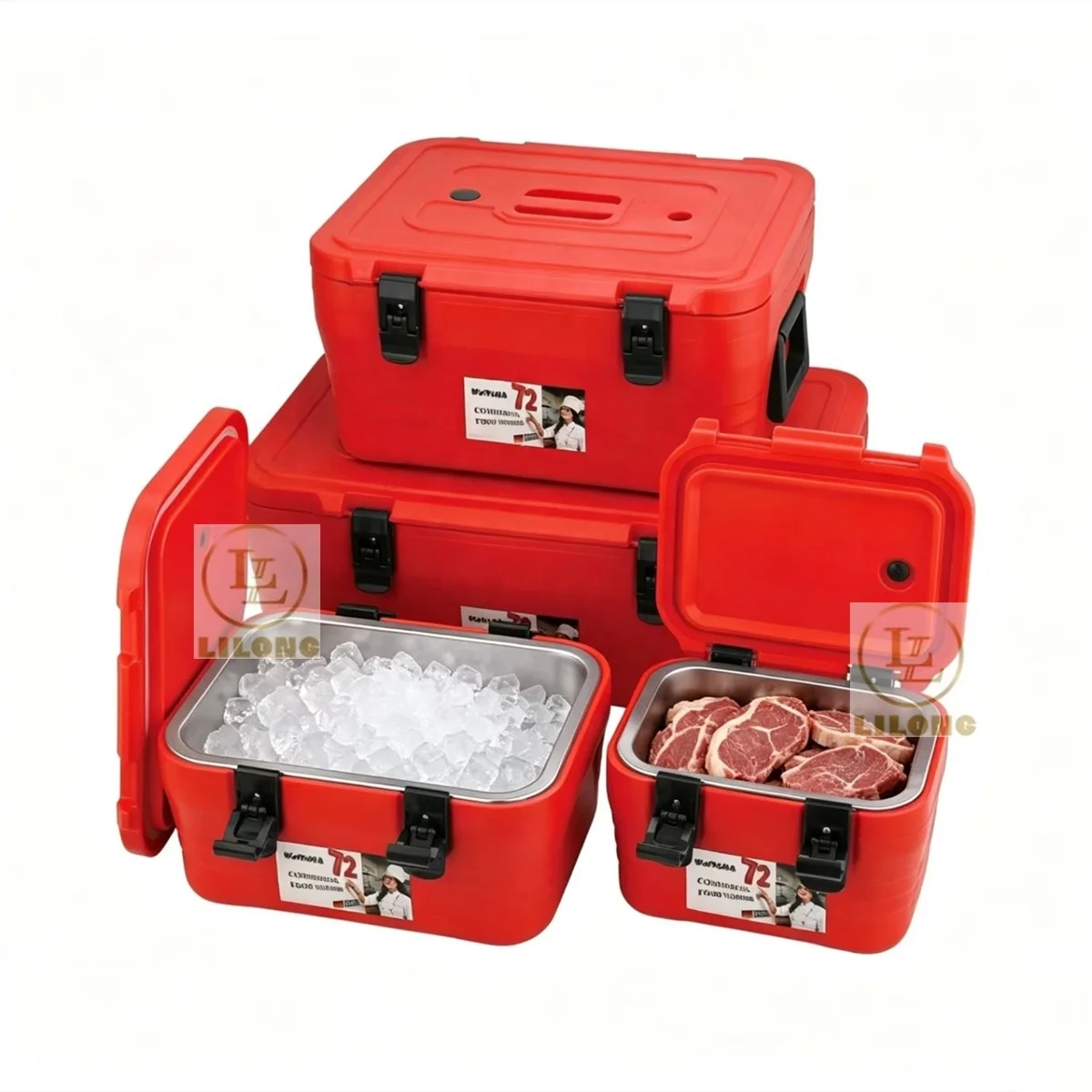 8/18/32/48L food warmer cooler box stainless steel cold insulation box stainless steel liner