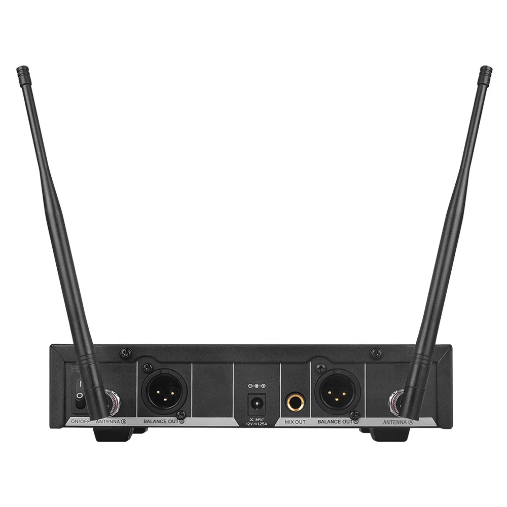 VM300 UHF dual 2channel channel wireless microphone Long distance transmission wireless system mic For Stage Performance